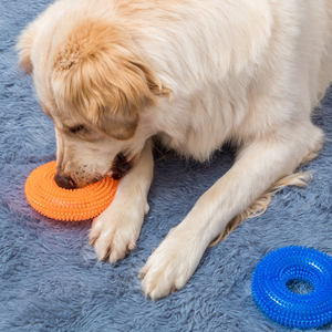 टिकाऊ ध्वनि tpr कुत्ते खिलौने ट्रायोलर राउंड इंटरैक्टिव रिंग च्यू पालतू खिलौना अंगूठी - Product Image 3