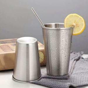 Hot Selling Custom 500ml Stainless Steel Travel <b>Mug</b> with Straw Cold <b>Thermal</b> Insulation for Measuring Cups - Product Image 6