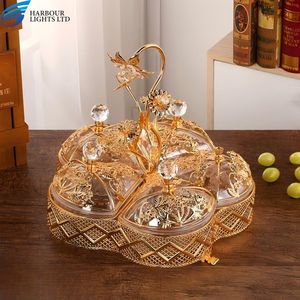 Avrupa tarzı lüks gıda vitrin rafı tatlı hizmet tepsi aperatifler düğün parti için meyve tabağı akrilik şeker çanak - Product Image 2