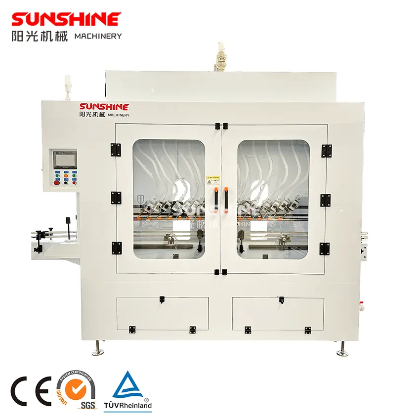 Automatic rotary type chemical harpic angle neck toilet kitchen cleaner liquid bottle filling capping machine line