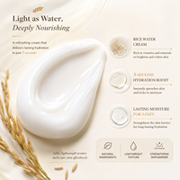 Crème hydratante au riz Lance OEM ODM hydratation longue durée hydratation à absorption rapide améliorant l'élasticité crème pour le visage au riz