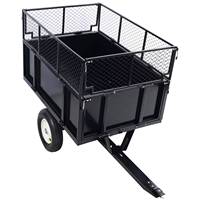Remorque utilitaire Steeltreks Hardware Tools de 750 lb et 22 pieds cubes avec chariots de remorquage robustes pour pelouse, jardin et autres outils