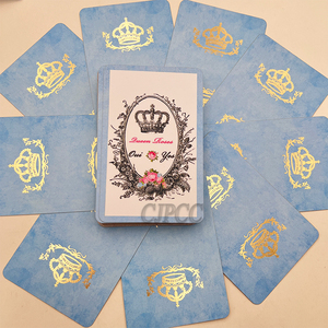 Cartes de tarot oracle de qualité supérieure, cartes d'affirmation à bords dorés, impression personnalisée pour la divination, usage spirituel avec guide - Product Image 3