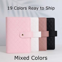 Yihe Meilleure Vente Portefeuille Classeur Budget 19 Couleurs A6 Cuir Grainé Matelassé 6 Anneaux Dorés Feuille Mobile PU 100gsm