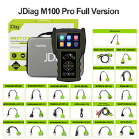 Lector de Códigos de Diagnóstico para Motocicletas, Portátil, Global, OBD2, Multi-idioma, para M100 Pro, Versión Completa, Motoscan, Batería