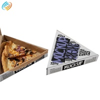 100% Zufriedenheitsgarantie Maßgefertigte Verpackungsbox für Pizza in Dreiecksform mit Laminierung