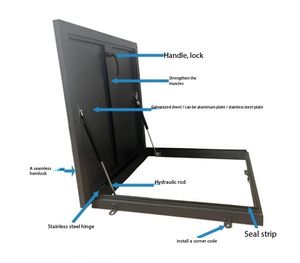 कस्टम मोटी स्टेनलेस स्टील स्काईलाइट कवर वाटरप्रूफ छत हैच रेन शील्ड लोफ्ट एक्सेस पैनल ड्रिलिंग ब्रोशिंग वायर एडाम - Product Image 2