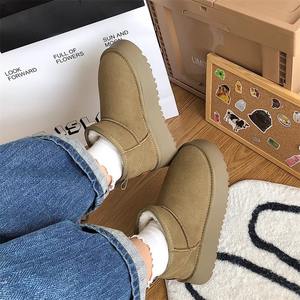 حذاء نسائي كلاسيكي جديد من الزغب السميك للثلج مريح دافئ ، حذاء نسائي شتوي للسيدات ، حذاء نسائي مكتنز من النساء - Product Image 5