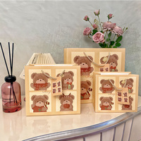 Weihnachtliches Teddybär-Geschenktüten-Set in 3 Größen mit Goldseilgriff Weiße Karton-Geschenktüten mit Anhänger für Feiertagspartys
