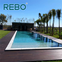 Plancher en bambou moderne pour terrasse extérieure, profondement carbonisé, ignifuge, antidérapant, imperméable, durable, couleur foncée