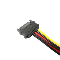 Cable adaptador de alimentación IDE a SATA, divisor macho de 15 pines a doble hembra de 15 pines para fuente de alimentación HDD/SSD
