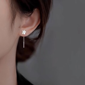 <span class=keywords><strong>Orecchini</strong></span> a Perno con Fiore di Gardenia in <span class=keywords><strong>Argento</strong></span> Puro S999, Realistici <span class=keywords><strong>Orecchini</strong></span> Floreali Bianchi Delicati per Donne, Regalo da Sposa, Vendita all'Ingrosso - Product Image 5