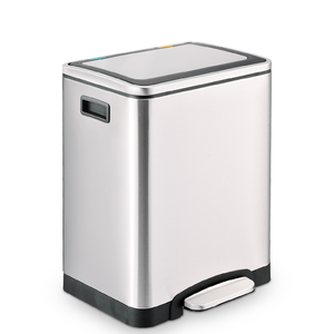 Dustbin Bin Waste Bin Popular Large Capacity Recycling Dustbin Waste Container Stainless Steel Garbage Double Trash Bin