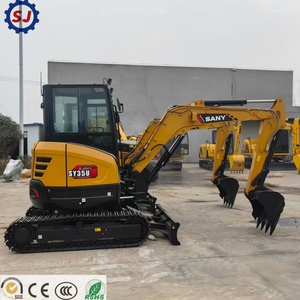 En stock – Nouvelle mini-excavatrice sur chenilles SANY d'origine, modèles SY35U, SY26U, SY50U, SY16C, SY18C, avec rotation zéro à la queue - Product Image 1