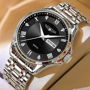 Montre pour homme en quartz transfrontalière - élégante, sophistiquée, simple, résistante à l'eau, lumineuse, avec fonction calendrier. - Product Image 5