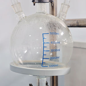 เครื่องปฏิกรณ์เคมีแบบแก้วทำความร้อนในถังอาบน้ำแบบมีแจ็คเก็ตสองชั้น ป้องกันการระเบิด ได้รับการรับรองมาตรฐาน CE: 5 ลิตร, 10 ลิตร, 20 ลิตร, 50 ลิตร, 100 ลิตร, 200 ลิตร - Product Image 5