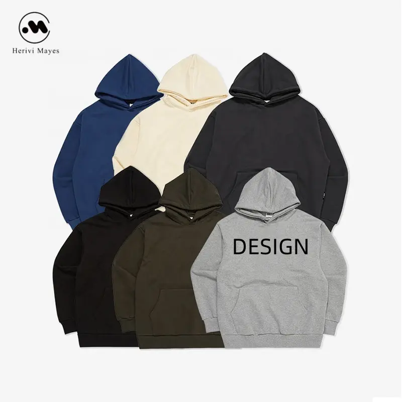 Hooded For Men 2024 New 300g Terry Streetwear Hoodie Manufacturer Custom Blank Hoodies With No Labels Embroidered Hoodie