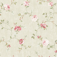 Wallpaper Anti Air Seamless Custom untuk Kamar Tidur Anak Perempuan dan Ruang Tamu, Kain Dinding Berlapis Motif Bunga Kecil dengan Desain Modern