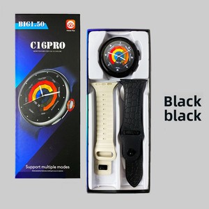 Montre connectée C16Pro avec double bracelet, écran 1,52 pouces, étanche, mesure la fréquence cardiaque, la pression artérielle, l'oxygène sanguin, le sommeil et les appels - Product Image 2