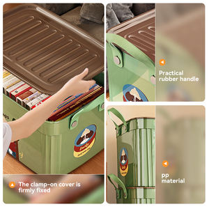 Xinhang Tragbarer Aufbewahrungsschrank für Kleinteile Kreativer Niedlicher Spielzeug-Aufbewahrungsbehälter Kleidungs-Aufbewahrungsbox mit Deckel und Griff - Product Image 6