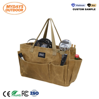Sac de rangement multifonctionnel en toile cirée imperméable, grande capacité, durable, pour le camping, la randonnée et les pique-niques