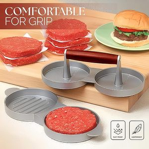 Prensa para <span class=keywords><strong>Hamburguesas</strong></span> Perfecta para <span class=keywords><strong>Hamburguesas</strong></span> <span class=keywords><strong>Gourmet</strong></span> con Grosor Ajustable - Product Image 6