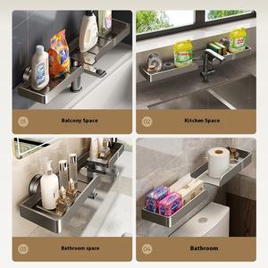 <span class=keywords><strong>Ventouse</strong></span> miroir coin avant monté plastique fini toilette support de rangement avec robinet évier mural salle de bain lavabo - Product Image 4