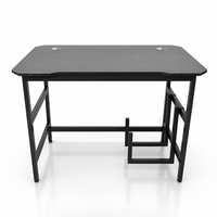 Bureau de jeu ergonomique noir avec support pour console, fabricant de bureaux PC ergonomiques, table de jeu RGB, bureau Esports pour joueurs