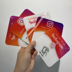 Tarjeta Inteligente NFC para Compartir en Redes Sociales, Tarjeta Inteligente Acrílica Personalizada para Instagram y <span class=keywords><strong>Facebook</strong></span> al por Mayor, Compartir Contactos al Instante - Product Image 3