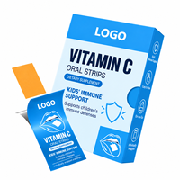 Bandes de film oral à dissolution rapide à la vitamine C (acide ascorbique) pour enfants, soutien immunitaire, marque privée, fabrication OEM/ODM/ODF