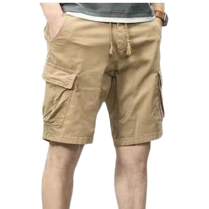 Pantalones Cortos Deportivos de Verano para Hombre, Estilo Casual, con Cordón, hasta la Rodilla, Multibolsillos, Transpirables, Tipo Cargo - Product Image 1
