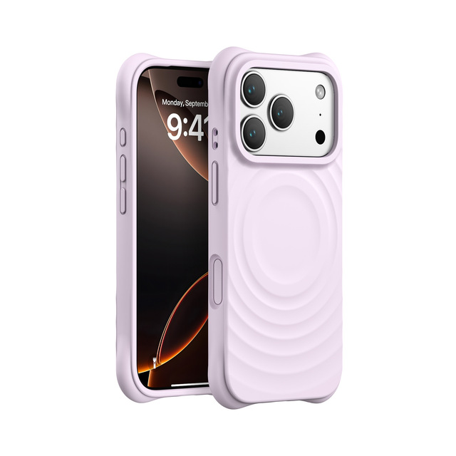 OEM Manufacturing Wavy Texture Smartphone Skin Liquid Silicon Back Cover for iPhone 13 14 15 16 17 Pro Max Air 16 Plus