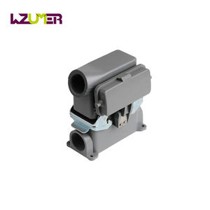 Palanca <span class=keywords><strong>de</strong></span> bloqueo única <span class=keywords><strong>de</strong></span> alta construcción WZUMER, capuchas <span class=keywords><strong>de</strong></span> entrada lateral <span class=keywords><strong>de</strong></span> 16 Pines, conector resistente montado en mamparo con cubierta <span class=keywords><strong>de</strong></span> plástico - Product Image 5