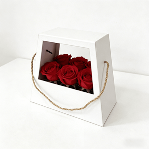 Scatola Regalo Trapezoidale di Lusso con Finestra, Elegante Confezione per Composizioni Floreali per Matrimoni, Compleanni ed Eventi Speciali - Product Image 3