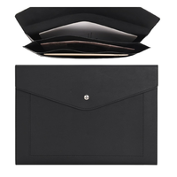 Porte-documents en cuir PU A4 avec fermeture magnétique, imperméable, pour réunions de bureau et affaires