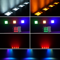 AOPU Vente en gros 9pcs12W 6 en 1 Uplights sans fil à batterie Par Led Lumières LED alimentées par batterie pour l'extérieur
