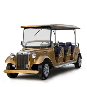 Carro De Golfe Clássico Carrinho De Golfe De 4 Rodas Carro Vintage com Bateria De Lítio Elétrica
