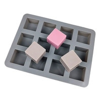 Moules à gâteau en silicone 3D carrés résistants aux hautes températures pour chocolat, bougies, biscuits, savon, produits de pâtisserie DIY