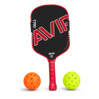 Raquette de pickleball haut de gamme en fibre de carbone, noyau en nid d'abeille de 16 mm, rouge, 220 g, raquette personnalisée OEM pour l'entraînement et le divertissement des adultes