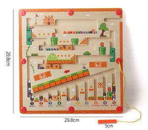 Casa dei funghi colore magnetico e numero Maze Montessori giocattoli in legno Puzzle di attività di apprendimento educativo giocattolo per bambini - Product Image 2