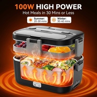 Boîte à lunch électrique en acier inoxydable 304 à double couche, chauffage rapide 100W, 2,8L, anti-fuite avec sac isotherme – Vente en gros