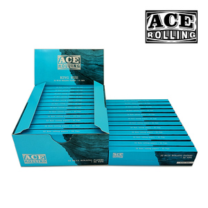 Papier à rouler OEM ACE Blue King Size, cahier de 32 filtres, papier à rouler pour tabac, papier à cigarettes, papiers à rouler personnalisés - Product Image 3