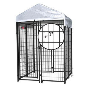 Cuccia per cani in filo saldato con recinzione per animali domestici con copertura Dog Run 648 - Product Image 6