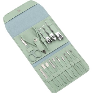 Folding Bag 16 Piece <strong>Set</strong> <strong>Nail</strong> <strong>Clippers</strong> Scissors Ear Spoon Finger Tools Stainless Steel Portable Wholesale - Product Image 5