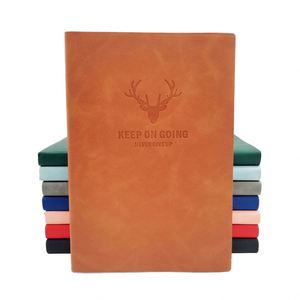 Manufacturer <b>Custom</b> Luxury A5 Softcover PU Leather Journal Portable Business Office Notebook Logo <b>Diary</b> Composition Book Use - Product Image 2
