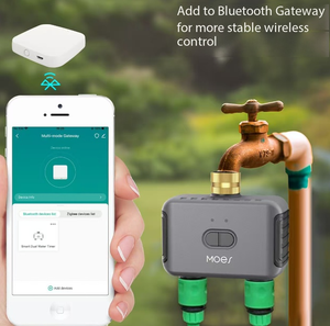 Valve d'irrigation intelligente Doodle Smart Home Garden à 2 voies avec commande à distance par application, minuterie d'arrosage à double sortie - Product Image 4