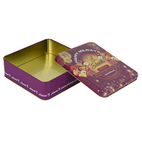Usine Anyou Boîte de Noël personnalisée Boîtes de conserve carrées en métal pour nourriture Snack Candy Chocolate Sugar Candle Cookie Gifts Logo Printing
