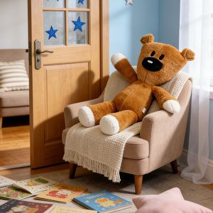 Ours en peluche compagnon Mr. <span class=keywords><strong>Bean</strong></span>, jouet en peluche doux, rembourrage en coton PP, matière polyester, 31cm-50cm, cadeaux <span class=keywords><strong>de</strong></span> fêtes - Product Image 3