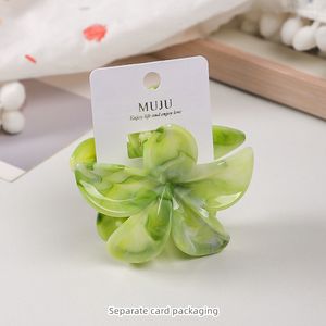 <span class=keywords><strong>Pl</strong></span> Sample Nieuwe 8Cm Chroma Flower Claw Hair Clip Vrouwen Premium Sense Met Kaart Bloem Haarklauw Marmer Haaraccessoire - Product Image 3