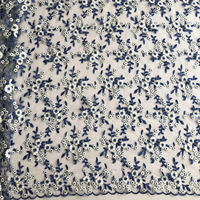 Tissu de dentelle brodée florale multicolore pour vêtements de scène et accessoires vestimentaires pour filles vente en gros